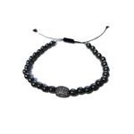 Fashion, accesorii si bijuterii - Femei - Bijuterii femei - Bratari femei - Bratara cu pietre naturale, Onix, Black Charm cu Zirconiu, A4B167 - Infinity.ro