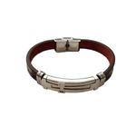 Fashion, accesorii si bijuterii - Femei - Bijuterii femei - Bratari femei - Bratara din piele ecologica, Cruce, inox, A4B103 - Infinity.ro