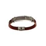 Fashion, accesorii si bijuterii - Femei - Bijuterii femei - Bratari femei - Bratara din piele ecologica, Cruce, inox, A4B102 - Infinity.ro