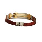 Fashion, accesorii si bijuterii - Femei - Bijuterii femei - Bratari femei - Bratara din piele ecologica, Cruce, inox, A4B107 - Infinity.ro