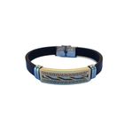 Fashion, accesorii si bijuterii - Femei - Bijuterii femei - Bratari femei - Bratara din piele ecologica, inox, A4B39 - Infinity.ro