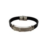 Fashion, accesorii si bijuterii - Femei - Bijuterii femei - Bratari femei - Bratara din piele ecologica, Cruce, inox, A4B100 - Infinity.ro