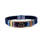 Fashion, accesorii si bijuterii - Femei - Bijuterii femei - Bratari femei - Bratara din piele ecologica, inox, ancora, A4B40 - Infinity.ro