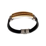 Fashion, accesorii si bijuterii/Femei/Bijuterii femei/Bratari femei - Bratara din piele ecologica, Tribale, inox, A4B90 - Infinity.ro