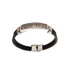 Fashion, accesorii si bijuterii - Femei - Bijuterii femei - Bratari femei - Bratara din piele ecologica, Tribale, inox, A4B79 - Infinity.ro