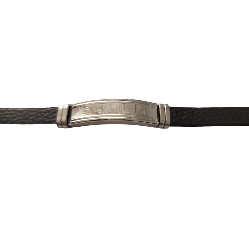 Fashion, accesorii si bijuterii - Femei - Bijuterii femei - Bratari femei - Bratara din piele ecologica, Tribale, inox, A4B76 - Infinity.ro