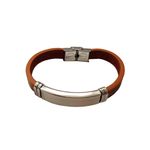 Fashion, accesorii si bijuterii - Femei - Bijuterii femei - Bratari femei - Bratara din piele ecologica, inox, A4B57 - Infinity.ro