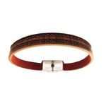 Fashion, accesorii si bijuterii - Femei - Bijuterii femei - Bratari femei - Bratara din piele ecologica, maro, A4B61 - Infinity.ro