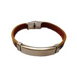 Fashion, accesorii si bijuterii - Femei - Bijuterii femei - Bratari femei - Bratara din piele ecologica, inox, A4B58 - Infinity.ro