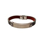 Fashion, accesorii si bijuterii - Femei - Bijuterii femei - Bratari femei - Bratara din piele ecologica, inox, A4B56 - Infinity.ro