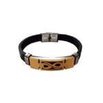 Fashion, accesorii si bijuterii - Femei - Bijuterii femei - Bratari femei - Bratara din piele ecologica, inox, A4B44 - Infinity.ro