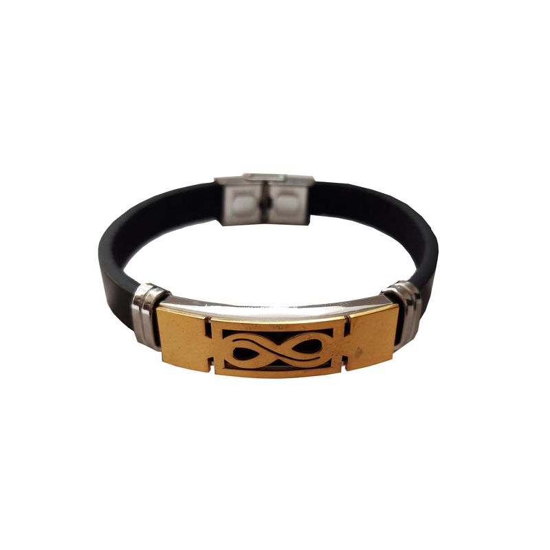 Fashion, accesorii si bijuterii - Femei - Bijuterii femei - Bratari femei - Bratara din piele ecologica, inox, A4B44 - Infinity.ro