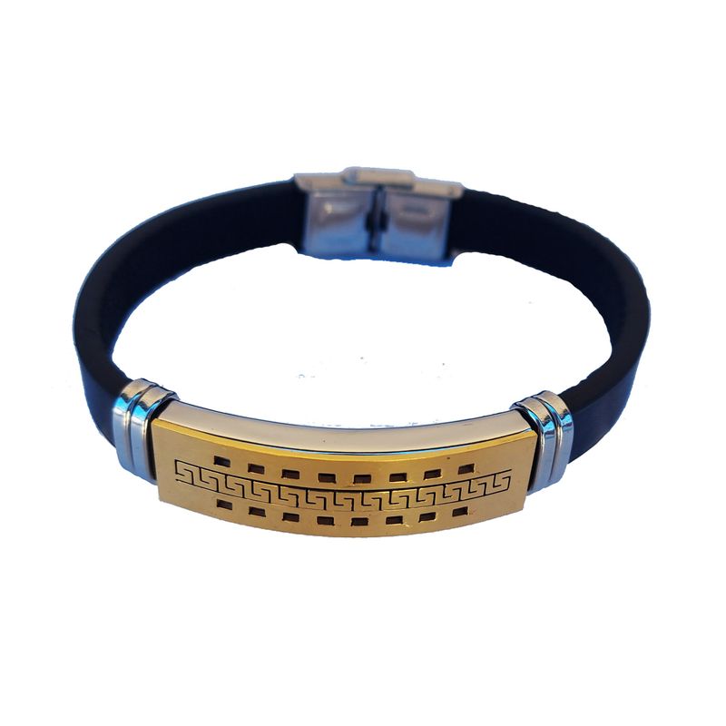 Fashion, accesorii si bijuterii - Femei - Bijuterii femei - Bratari femei - Bratara din piele ecologica, inox, A4B42 - Infinity.ro