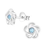 Fashion, accesorii si bijuterii - Femei - Bijuterii femei - Cercei femei - Cercei argint, floare cu cristale Swarovski Akvamarin, A4S32771-4 - Infinity.ro