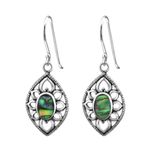 Fashion, accesorii si bijuterii - Femei - Bijuterii femei - Cercei femei - Cercei argint, multicolor Abalone, A4S30829 - Infinity.ro