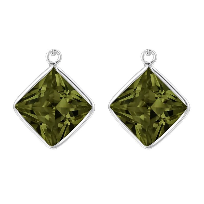 Fashion, accesorii si bijuterii - Femei - Bijuterii femei - Cercei femei - Cercei argint, rotund, cristale Olivine, A4S23459-1 - Infinity.ro