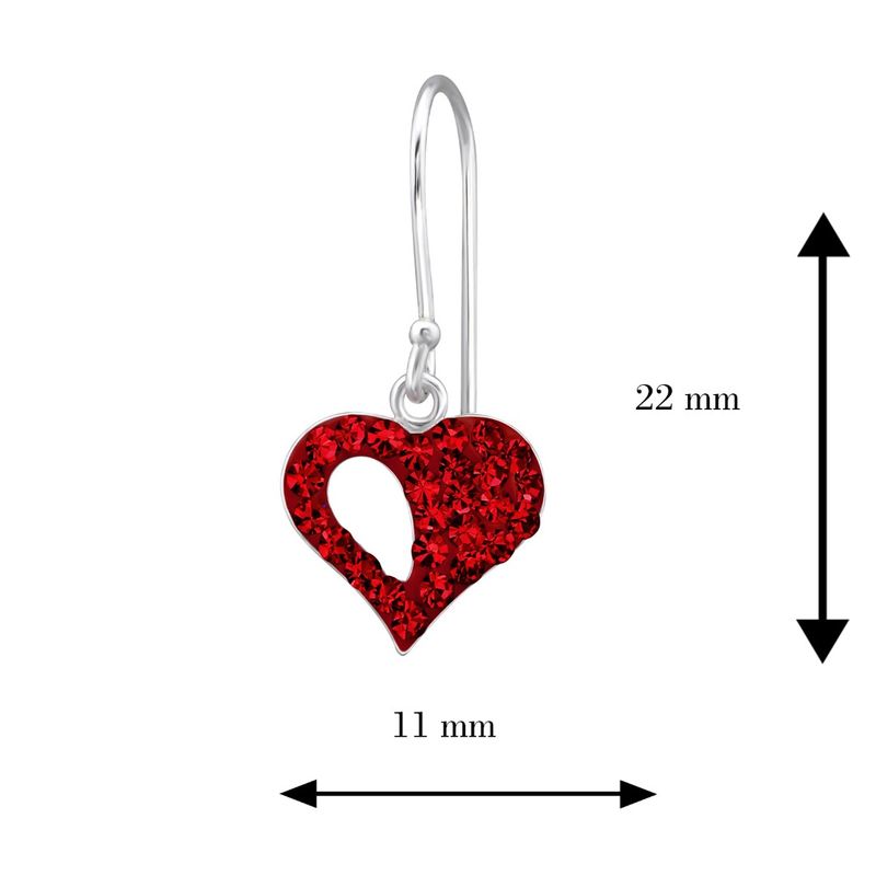 Fashion, accesorii si bijuterii - Femei - Bijuterii femei - Cercei femei - Cercei argint, inima, cristale Light Siam, A4S26529 - Infinity.ro