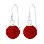 Fashion, accesorii si bijuterii - Femei - Bijuterii femei - Cercei femei - Cercei argint, minge, cristale Light Siam, A4S12601 - Infinity.ro