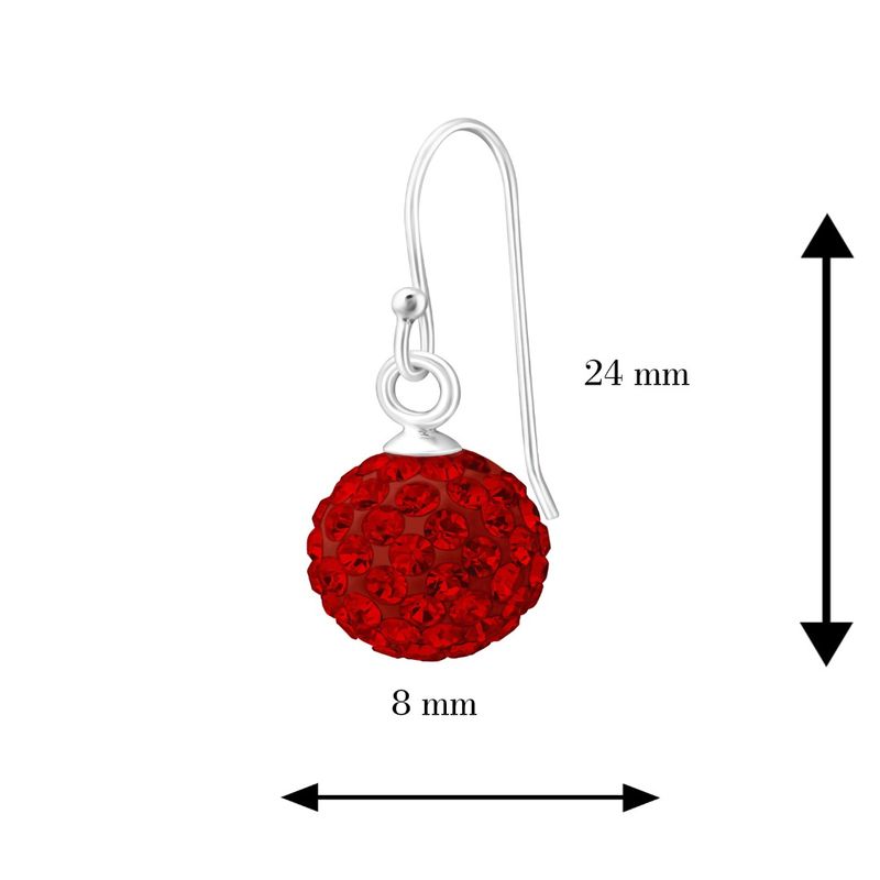 Fashion, accesorii si bijuterii - Femei - Bijuterii femei - Cercei femei - Cercei argint, minge, cristale Light Siam, A4S12601 - Infinity.ro