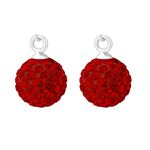 Fashion, accesorii si bijuterii - Femei - Bijuterii femei - Cercei femei - Cercei argint, minge, cristale Light Siam, A4S12601 - Infinity.ro