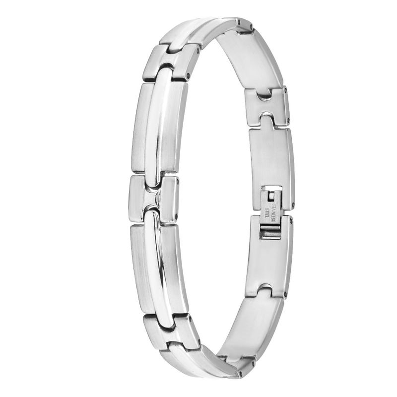 Fashion, accesorii si bijuterii - Barbati - Bijuterii barbati - Bratari barbati - Bratara din otel inoxidabil, Grad chirurgical 316L, Line, A4S8281 - Infinity.ro