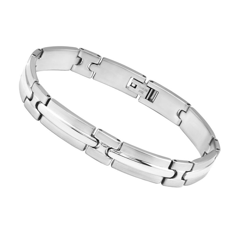 Fashion, accesorii si bijuterii - Barbati - Bijuterii barbati - Bratari barbati - Bratara din otel inoxidabil, Grad chirurgical 316L, Line, A4S8281 - Infinity.ro