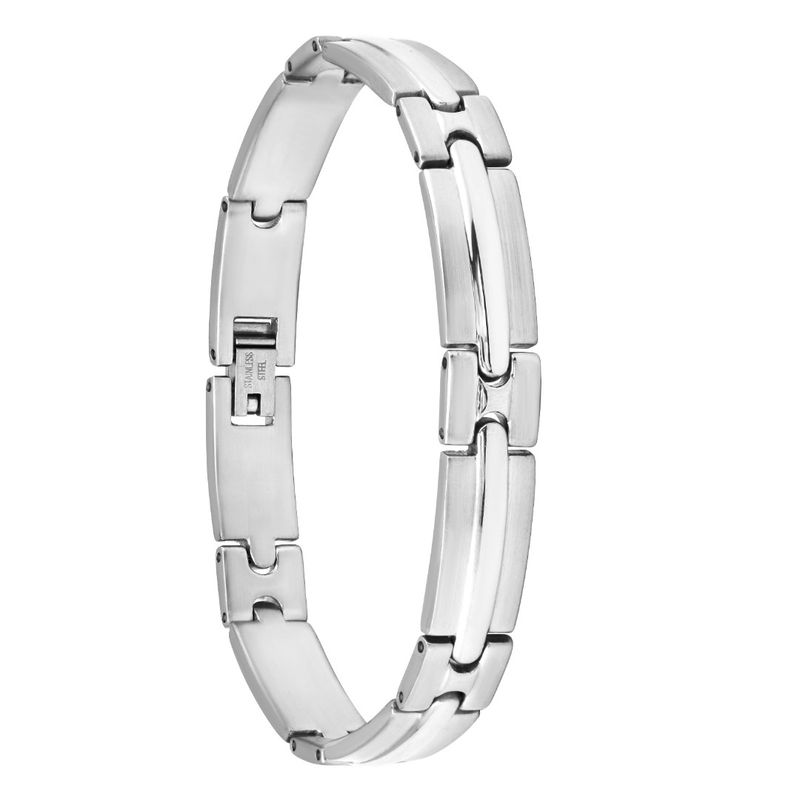 Fashion, accesorii si bijuterii - Barbati - Bijuterii barbati - Bratari barbati - Bratara din otel inoxidabil, Grad chirurgical 316L, Line, A4S8281 - Infinity.ro