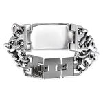 Fashion, accesorii si bijuterii - Barbati - Bijuterii barbati - Bratari barbati - Bratara din otel inoxidabil, Grad chirurgical 316L, Lat, A4S7201 - Infinity.ro