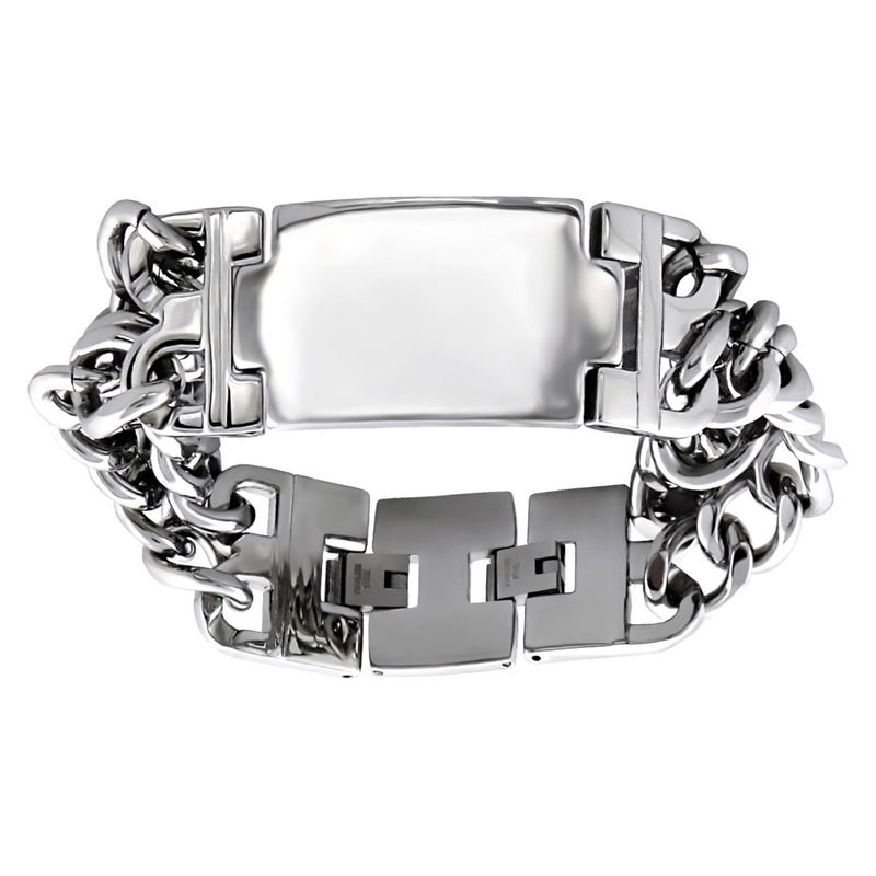 Fashion, accesorii si bijuterii - Barbati - Bijuterii barbati - Bratari barbati - Bratara din otel inoxidabil, Grad chirurgical 316L, Lat, A4S7201 - Infinity.ro