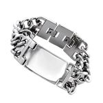 Fashion, accesorii si bijuterii - Barbati - Bijuterii barbati - Bratari barbati - Bratara din otel inoxidabil, Grad chirurgical 316L, Lat, A4S7201 - Infinity.ro