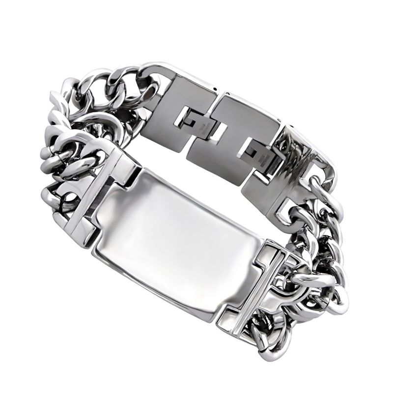 Fashion, accesorii si bijuterii - Barbati - Bijuterii barbati - Bratari barbati - Bratara din otel inoxidabil, Grad chirurgical 316L, Lat, A4S7201 - Infinity.ro