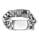 Fashion, accesorii si bijuterii - Barbati - Bijuterii barbati - Bratari barbati - Bratara din otel inoxidabil, Grad chirurgical 316L, Lat, A4S7201 - Infinity.ro