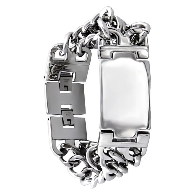 Fashion, accesorii si bijuterii - Barbati - Bijuterii barbati - Bratari barbati - Bratara din otel inoxidabil, Grad chirurgical 316L, Lat, A4S7201 - Infinity.ro