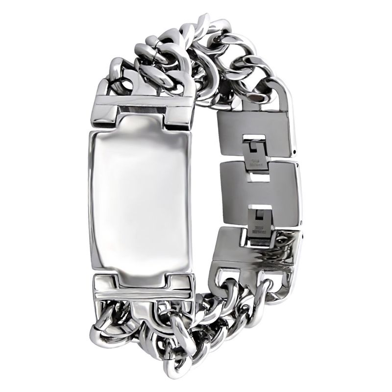 Fashion, accesorii si bijuterii - Barbati - Bijuterii barbati - Bratari barbati - Bratara din otel inoxidabil, Grad chirurgical 316L, Lat, A4S7201 - Infinity.ro