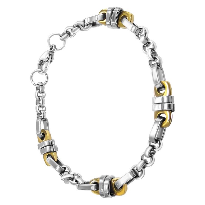 Fashion, accesorii si bijuterii - Barbati - Bijuterii barbati - Bratari barbati - Bratara din otel inoxidabil, Grad chirurgical 316L, Lant, A4S9693 - Infinity.ro