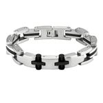 Fashion, accesorii si bijuterii - Barbati - Bijuterii barbati - Bratari barbati - Bratara din otel inoxidabil, Grad chirurgical 316L, Cross, A4S1899 - Infinity.ro