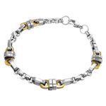 Fashion, accesorii si bijuterii - Barbati - Bijuterii barbati - Bratari barbati - Bratara din otel inoxidabil, Grad chirurgical 316L, Lant, A4S9693 - Infinity.ro