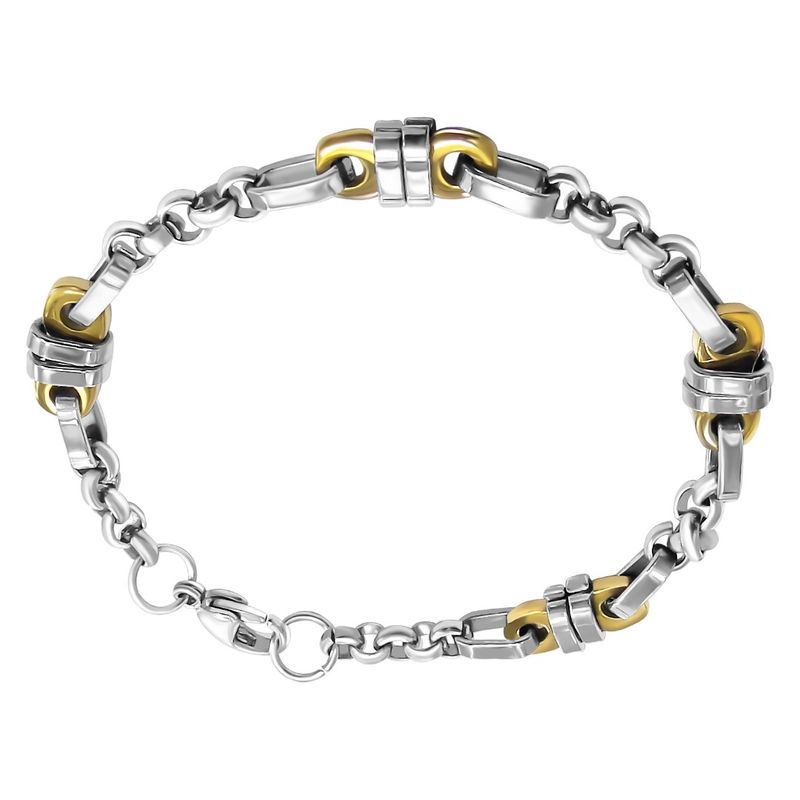 Fashion, accesorii si bijuterii - Barbati - Bijuterii barbati - Bratari barbati - Bratara din otel inoxidabil, Grad chirurgical 316L, Lant, A4S9693 - Infinity.ro