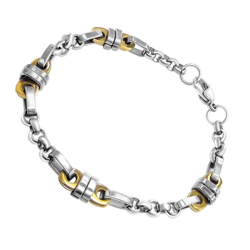 Fashion, accesorii si bijuterii - Barbati - Bijuterii barbati - Bratari barbati - Bratara din otel inoxidabil, Grad chirurgical 316L, Lant, A4S9693 - Infinity.ro