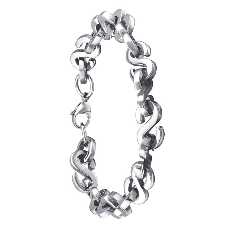 Fashion, accesorii si bijuterii - Barbati - Bijuterii barbati - Bratari barbati - Bratara din otel inoxidabil, Grad chirurgical 316L, Lant, A4S1874 - Infinity.ro