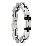 Fashion, accesorii si bijuterii - Barbati - Bijuterii barbati - Bratari barbati - Bratara din otel inoxidabil, Grad chirurgical 316L, Cross, A4S1899 - Infinity.ro