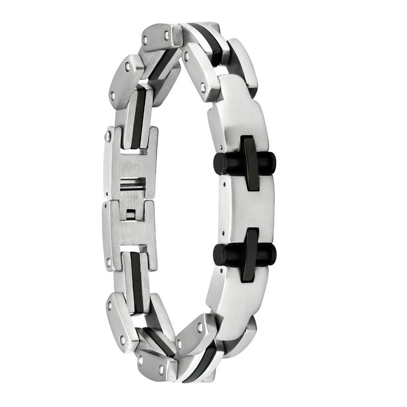 Fashion, accesorii si bijuterii - Barbati - Bijuterii barbati - Bratari barbati - Bratara din otel inoxidabil, Grad chirurgical 316L, Cross, A4S1899 - Infinity.ro