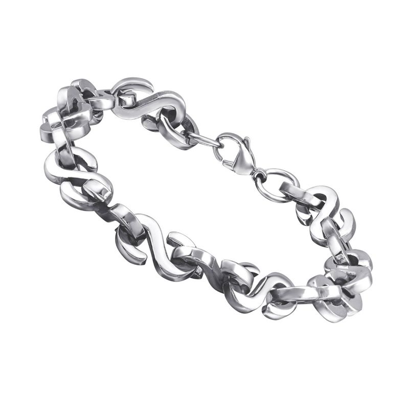 Fashion, accesorii si bijuterii - Barbati - Bijuterii barbati - Bratari barbati - Bratara din otel inoxidabil, Grad chirurgical 316L, Lant, A4S1874 - Infinity.ro