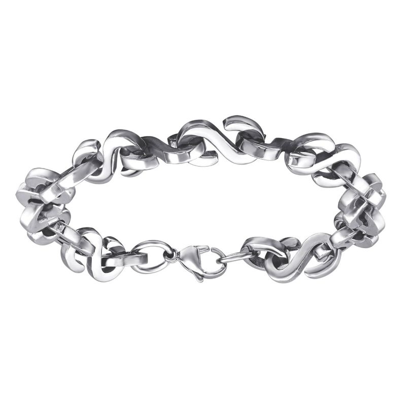 Fashion, accesorii si bijuterii - Barbati - Bijuterii barbati - Bratari barbati - Bratara din otel inoxidabil, Grad chirurgical 316L, Lant, A4S1874 - Infinity.ro