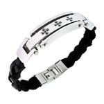 Fashion, accesorii si bijuterii - Barbati - Bijuterii barbati - Bratari barbati - Bratara din otel inoxidabil, Grad chirurgical 316L, Cross, A4S1892 - Infinity.ro