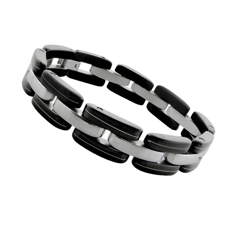 Fashion, accesorii si bijuterii - Barbati - Bijuterii barbati - Bratari barbati - Bratara din otel inoxidabil, Grad chirurgical 316L, Fine line, A4S7705 - Infinity.ro