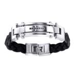Fashion, accesorii si bijuterii - Barbati - Bijuterii barbati - Bratari barbati - Bratara din otel inoxidabil, Grad chirurgical 316L, Cross, A4S1886 - Infinity.ro