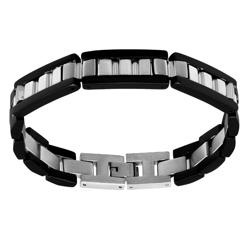 Fashion, accesorii si bijuterii - Barbati - Bijuterii barbati - Bratari barbati - Bratara din otel inoxidabil, Grad chirurgical 316L, Wide Black, A4S2519 - Infinity.ro