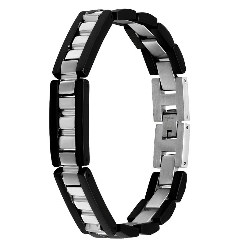 Fashion, accesorii si bijuterii - Barbati - Bijuterii barbati - Bratari barbati - Bratara din otel inoxidabil, Grad chirurgical 316L, Wide Black, A4S2519 - Infinity.ro