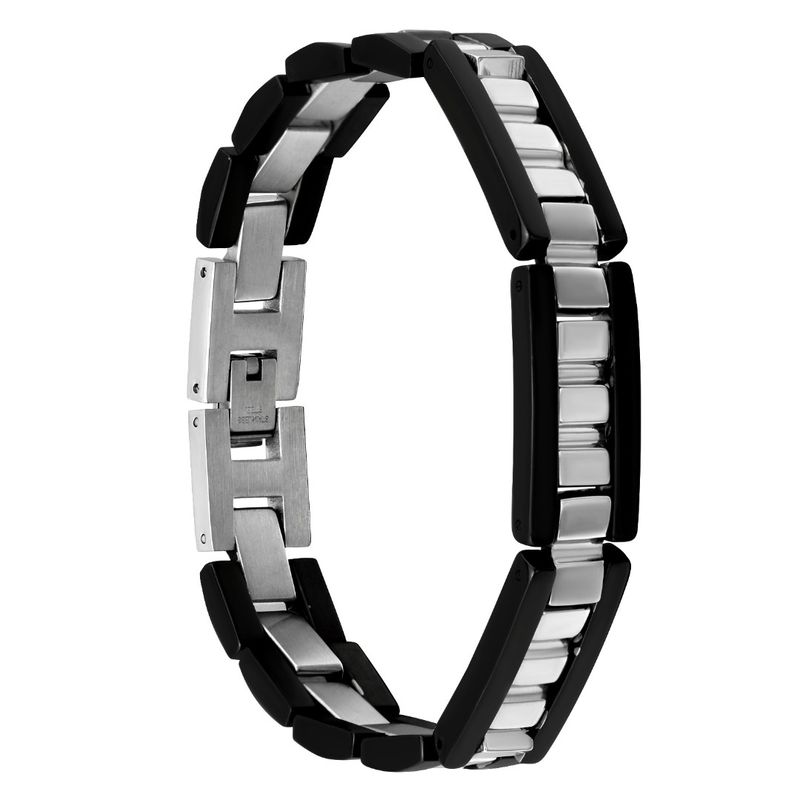 Fashion, accesorii si bijuterii - Barbati - Bijuterii barbati - Bratari barbati - Bratara din otel inoxidabil, Grad chirurgical 316L, Wide Black, A4S2519 - Infinity.ro